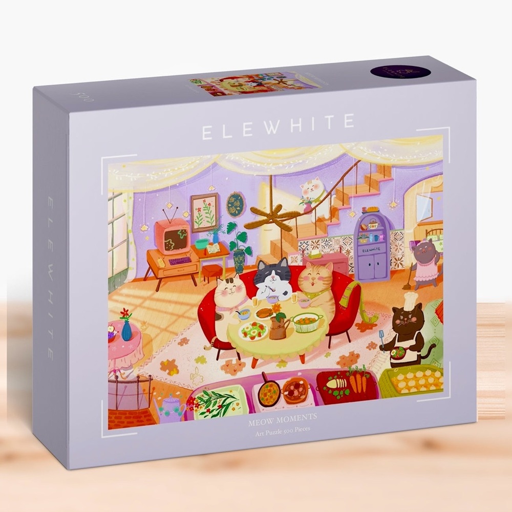Elewhite Meow Moments 500 piece Puzzle